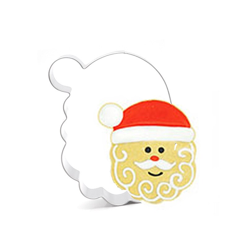 Christmas Cookie Cutter Biscuit Mold Cooking Tools Christmas Theme Metal Cutters Mould Snowflake Snowm Christmas Tree Cut: 6