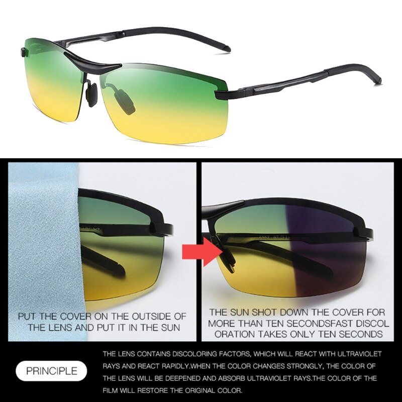 Anti-Glare Clear Night Vision Sunglasses Polarized Yellow Night Driving Glasses M7DD