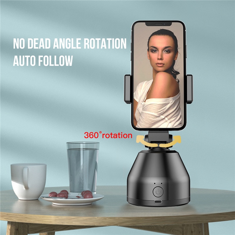 Phone Smart Gimbal Holder AI Intelligent Capture 360° Rotation Face Recognition Object Tracking Camera Artifact