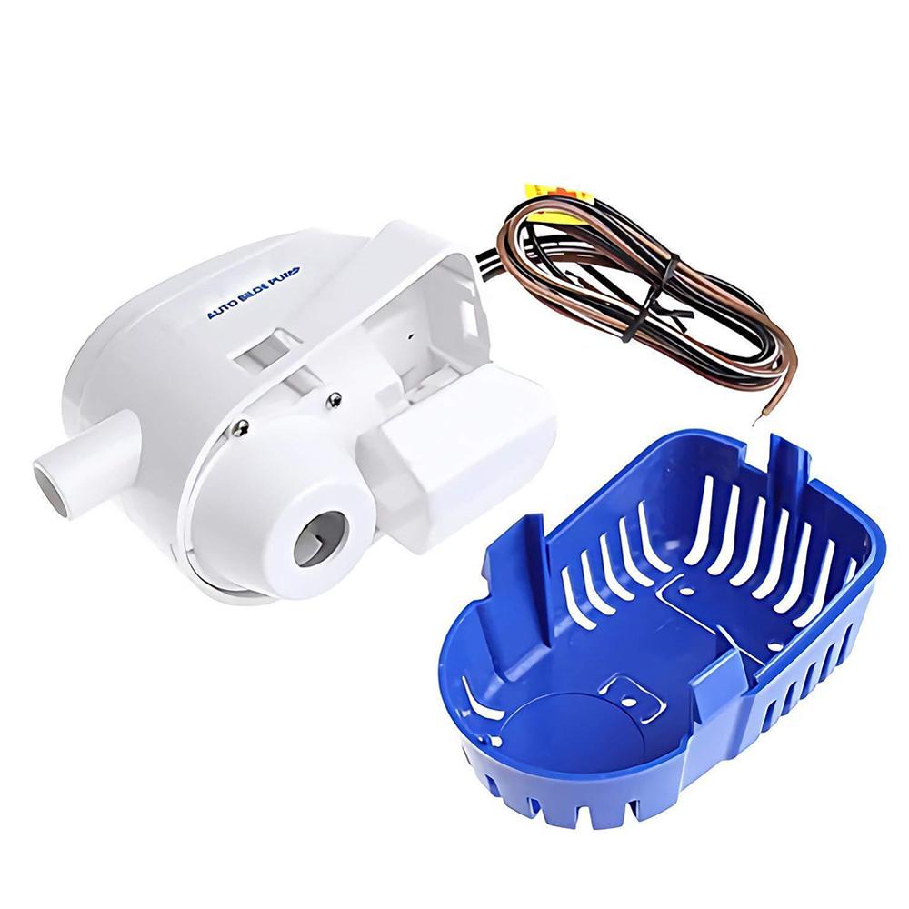 750 gph 1100 gph automatisk båd lænsepumpe 12v 24v dc nedsænket elektrisk vandpumpe lille 12v 750 1100 gph auto hurtig