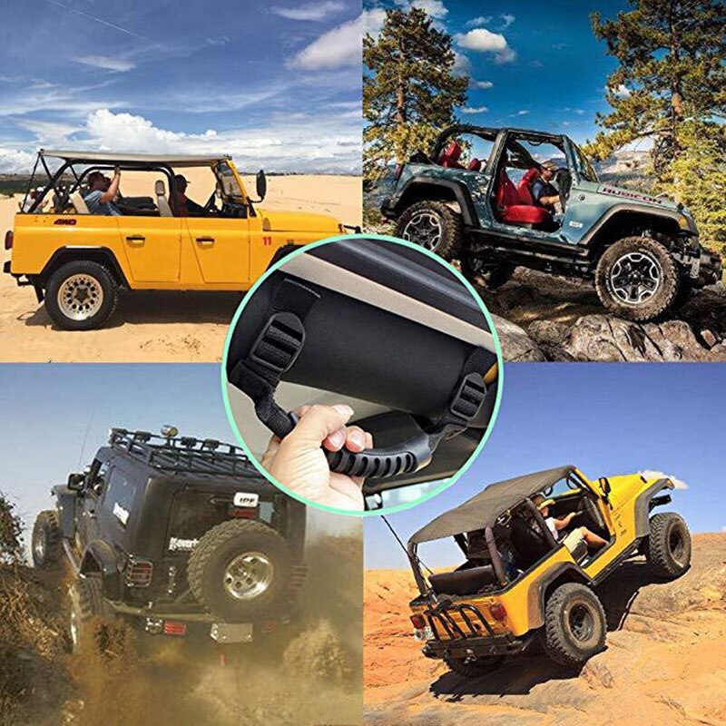 Car Grab Handle For Jeep Wrangler YJ TJ JK JL JKU 1987 Grip Bar Pulling Tab Auto Interior Safety Handrail Accessories