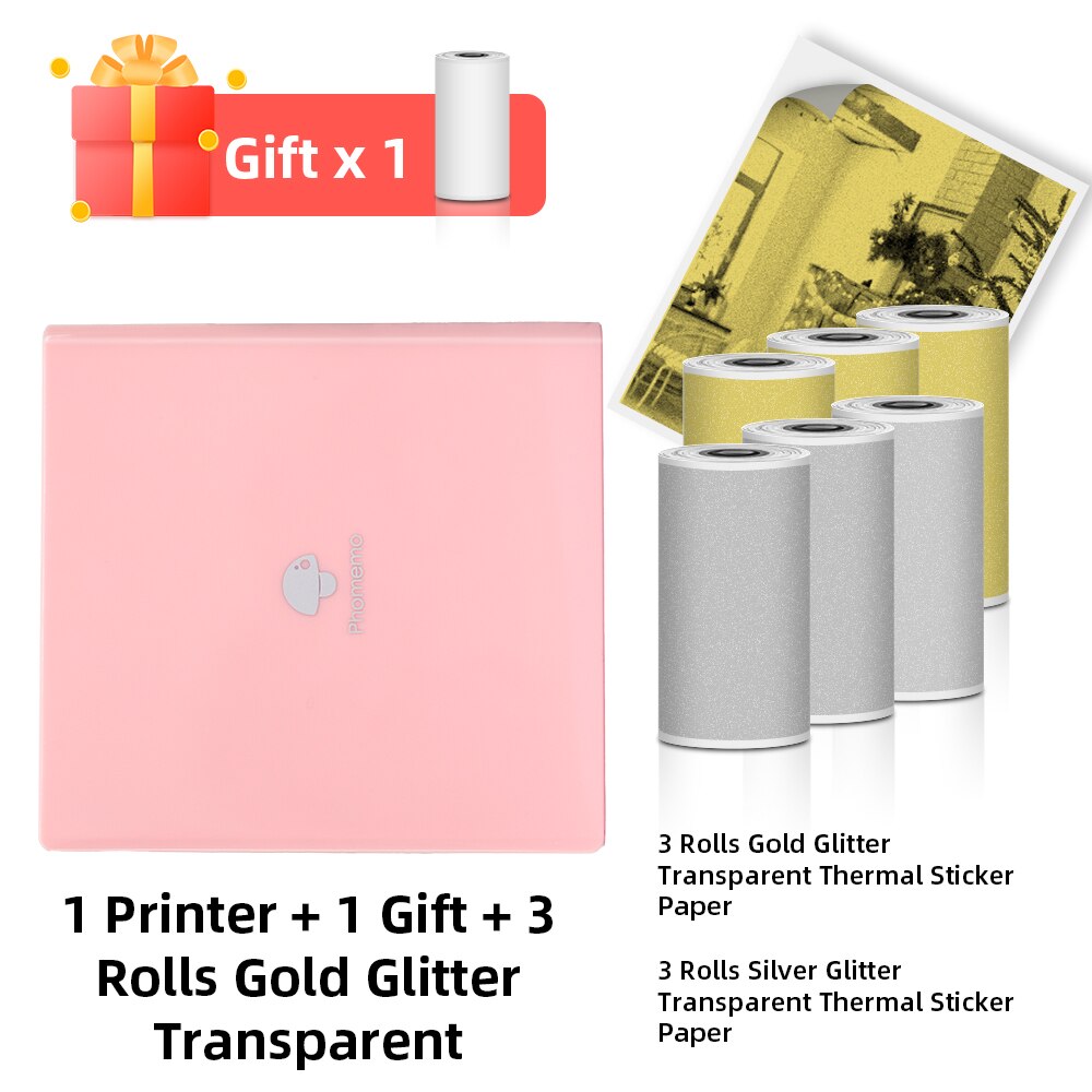 Phomemo M02 Thermische Draagbare Printer Mini Impresora Foto Printer Pocket Adhesive Label Sticker Draadloze Printer Voor Diy Journal