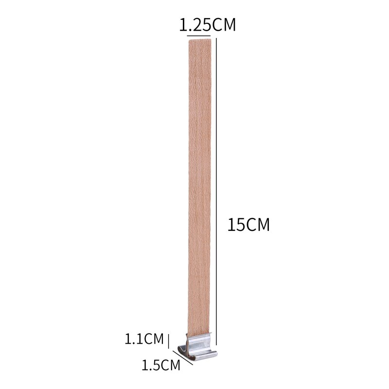 6-13cm Wooden Candles Wick With Sustainer Tab Candle Wick Core For DIY Candle Making Supplies Handmade Soy Parffin Wax Wick: 1 5 x 125 mm