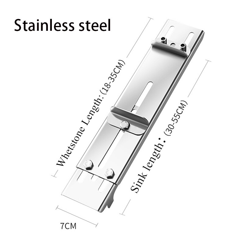 30-45cm Sink Bracket Sharpening Stone Holder Base Adjustable Knife Sharpener Metal Whetstone Grinder Kitchen Wet Chisel Pedestal: Stainless steel D