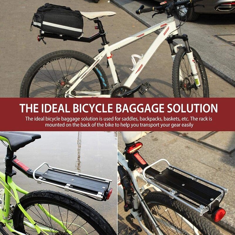 Porte-bagages arrière de vélo, porte-bagages de vélo, porte-tige de selle réglable à dégagement rapide pour VTT
