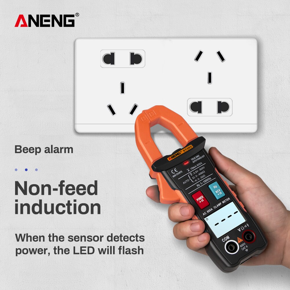 4000counts True RMS Digitale Stroomtang Multimeter Mini Amp DC/AC Clamp Meter voltmeter 400v Automatische Range