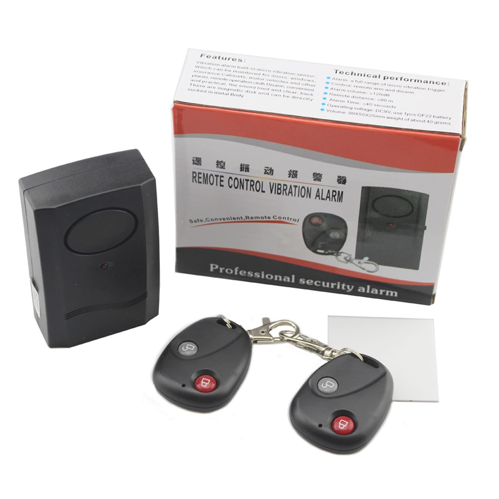 120dB Motorcycle Vibration Alarm System 2 Remote Control Anti-theft Burglars Alarm Security Protection High Sensitivity