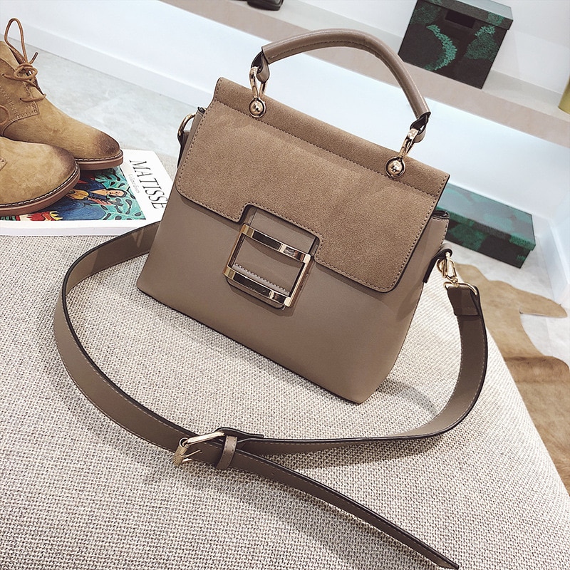 Femmes Sac Vintage sacs à bandoulière boucle en cuir sacs à main bandoulière sacs pour femmes célèbre printemps Sac Femme: Kaki