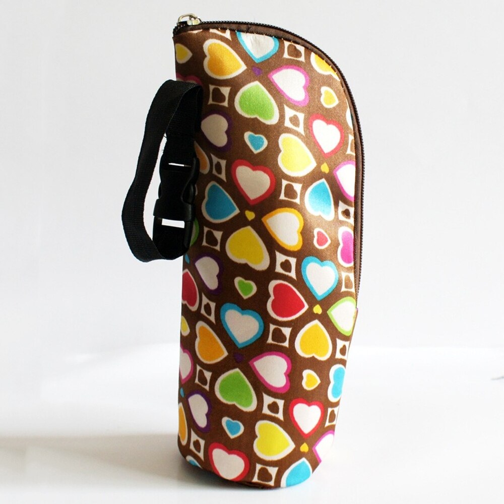 Bolsa aislante para biberón de bebé, Bolsa térmica para biberón, termo para biberón: Brown heart