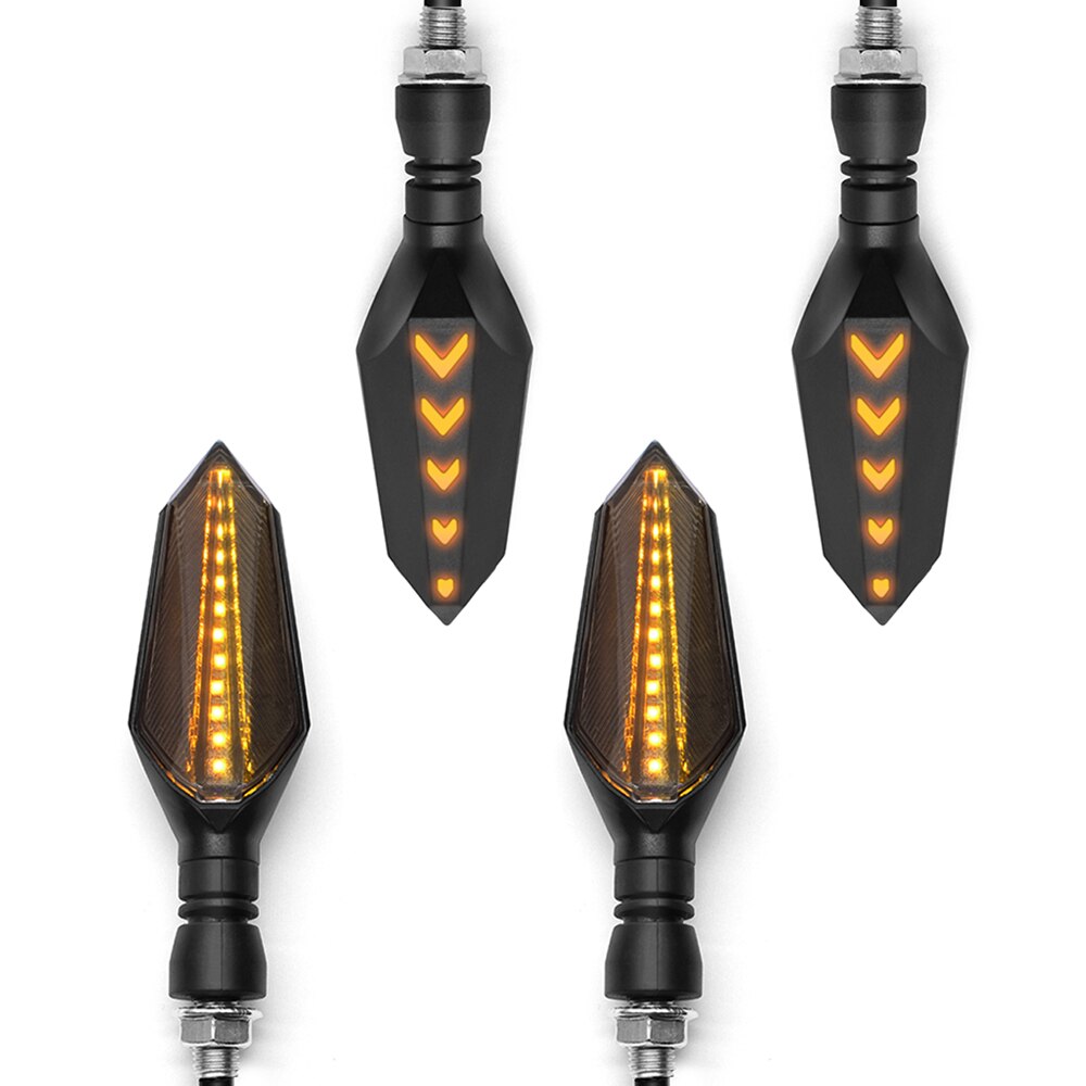 Universele Motorfiets 12V Led Knipperlichten Blinker Voor Achter Verlichting Voor Suzuki Gsf 1250 1200 650 Bandit Gsx 1250 1400 650F: 2pairs Yellow-Yellow