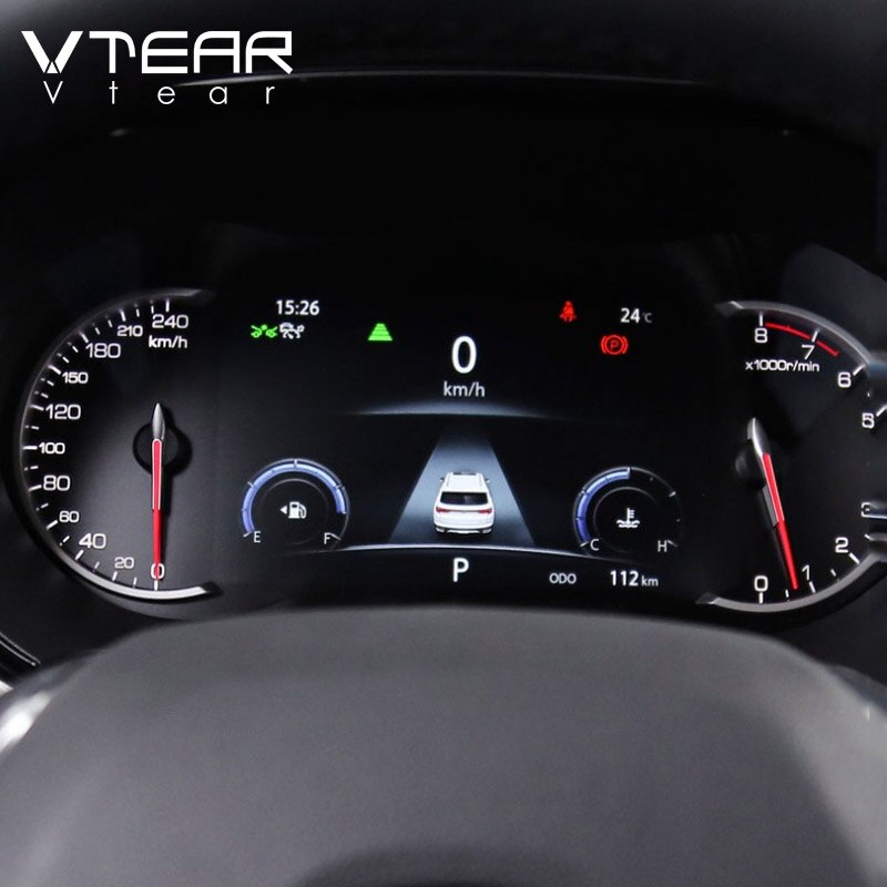 Vtear For Changan CS35 Plus GPS Navigation film sticker Car interior decoration dashboard trim air conditioning panel parts