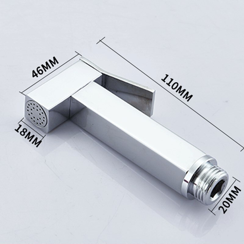 Black Bidet Faucet Wall Mounted Cold Water Faucet Single Handle Brass Bidet Sprayer Head Single Hole Valve 150cm Shower Hose: chrome spray gun