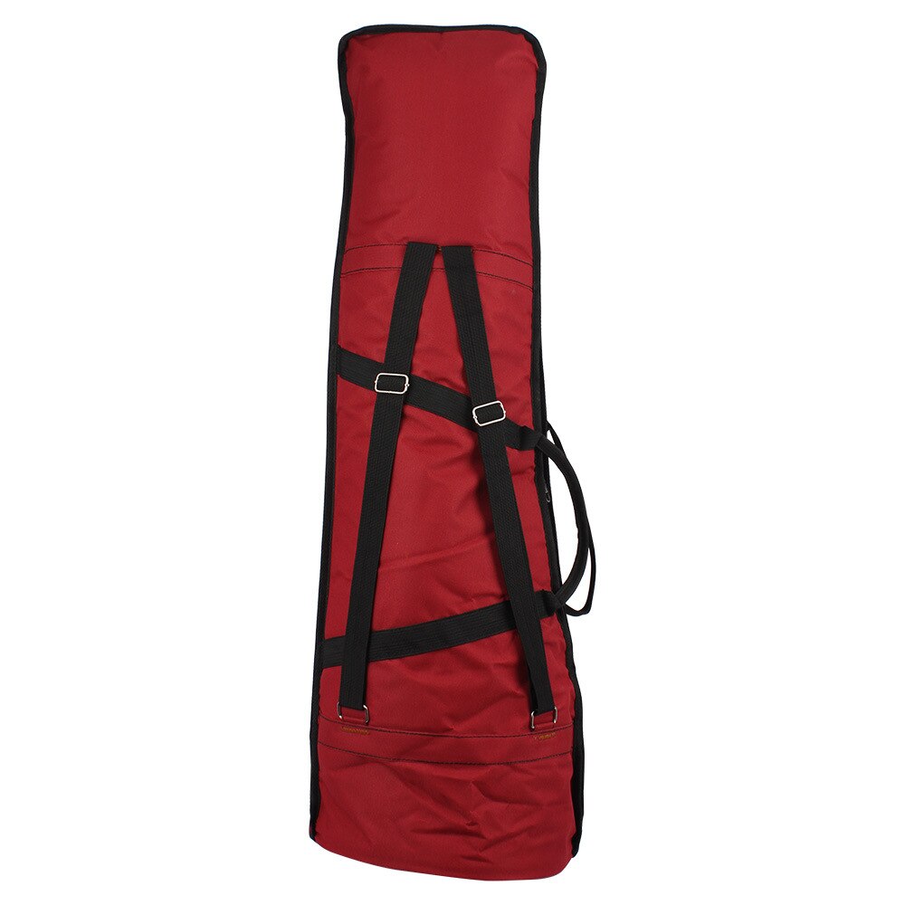 Tenor Trombone Tas Oxford Doek Katoenen Opbergtas Instrument Rugzak: Rood