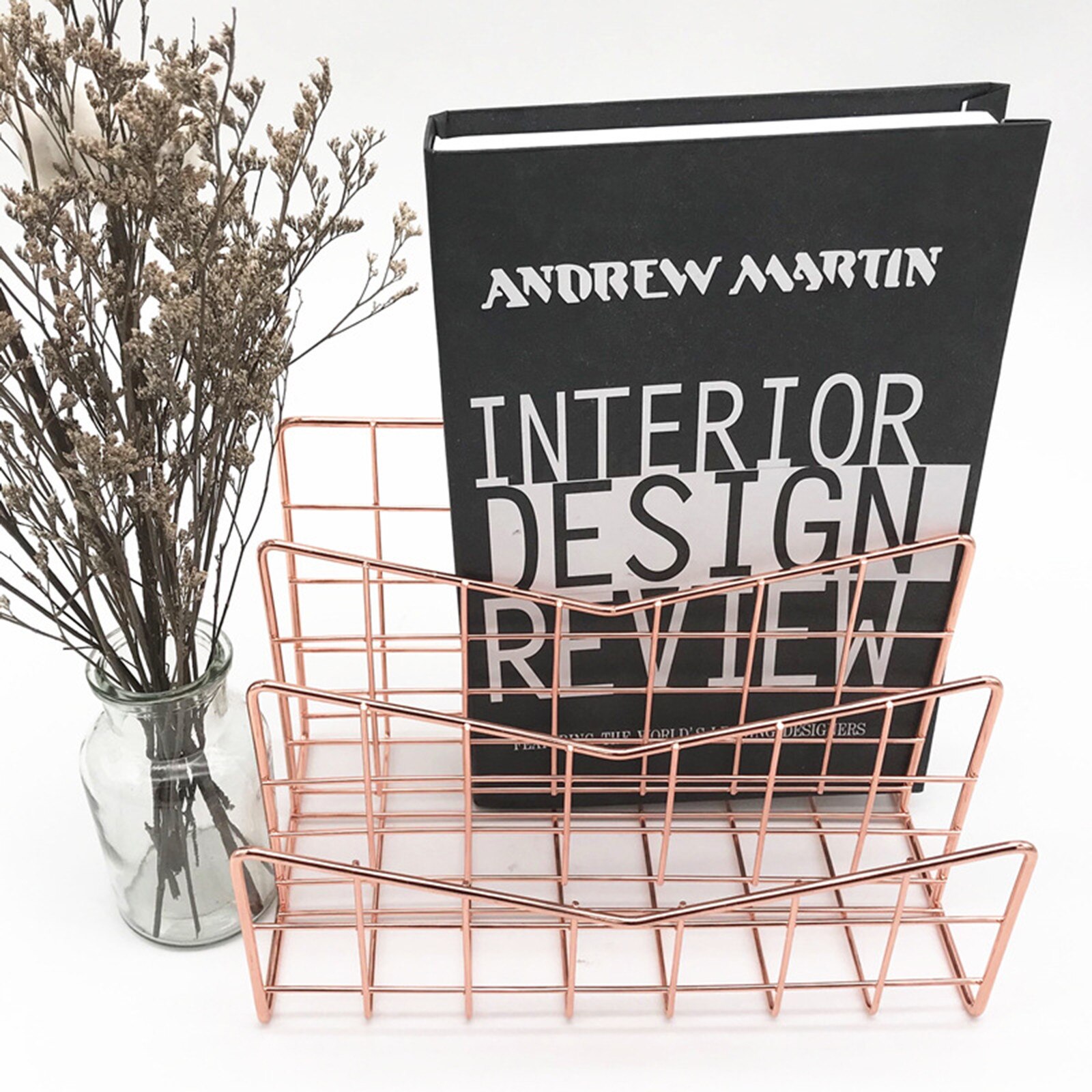 Letter Holder Metal Mesh Desk Organizer Desktop Letter Sorter Mail Tray File Organiser Office Home Bookends Book Holder Business