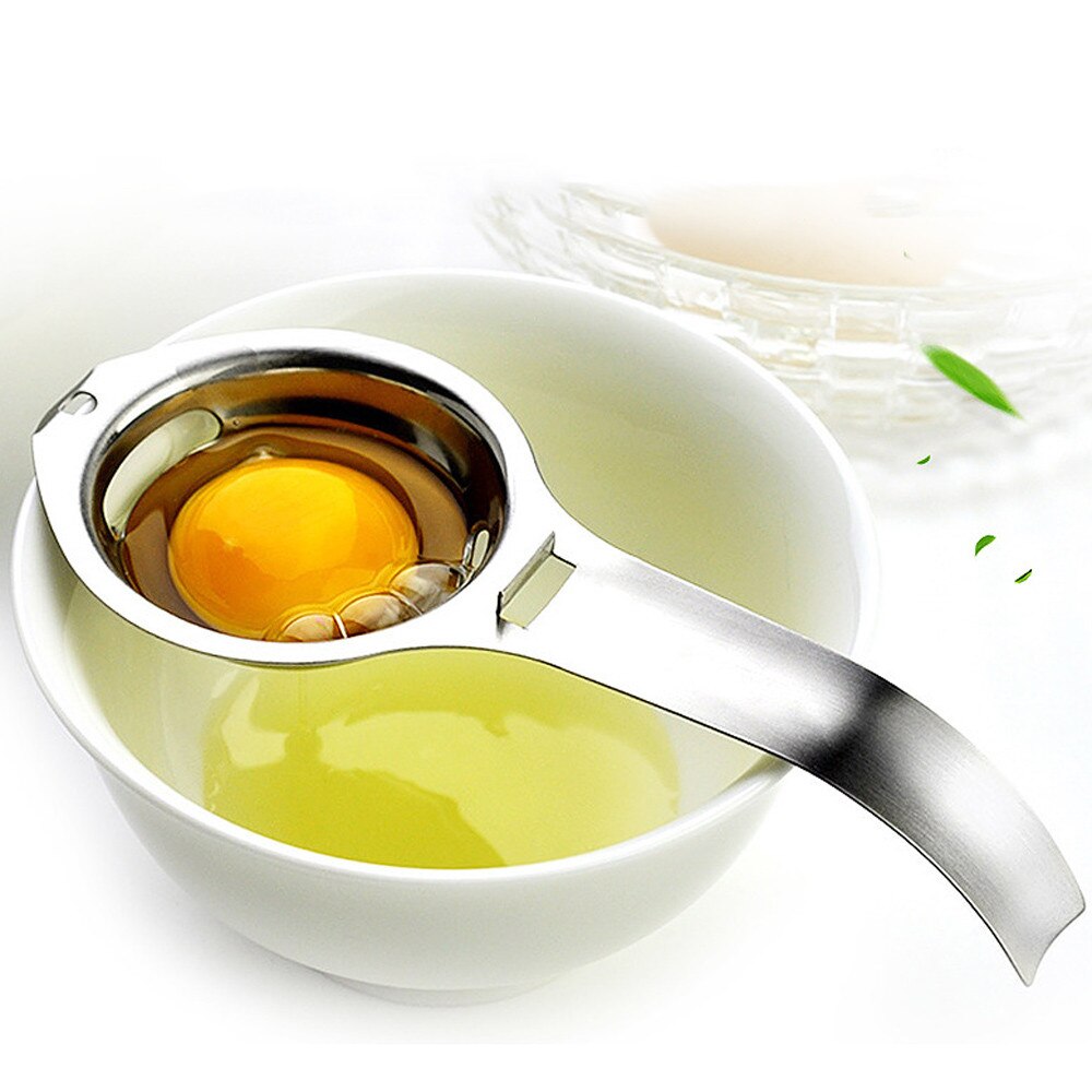Cute Little Chicken Ceramic egg White Separator Egg Separator Egg Yolk Protein Separator Filter Baking Tools Egg Tools: Silver
