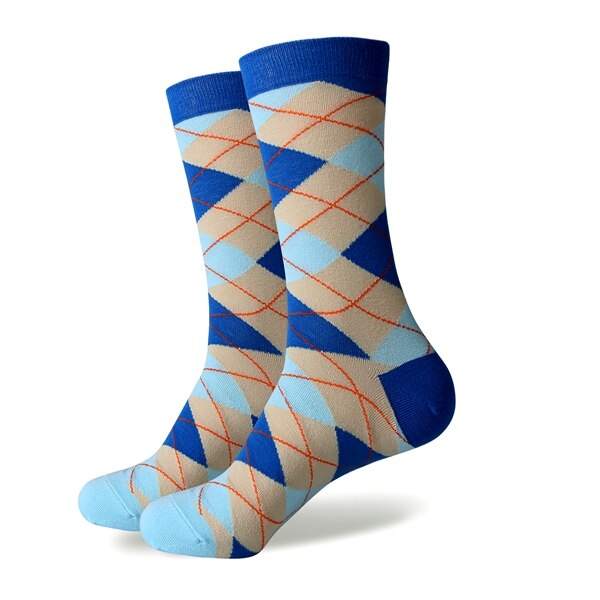 Spiel-hoch Bunte ARGYLE SOCKE spaß herren Baumwolle Socken Hochzeit Socken Freies uns größe (7,5-12): 405