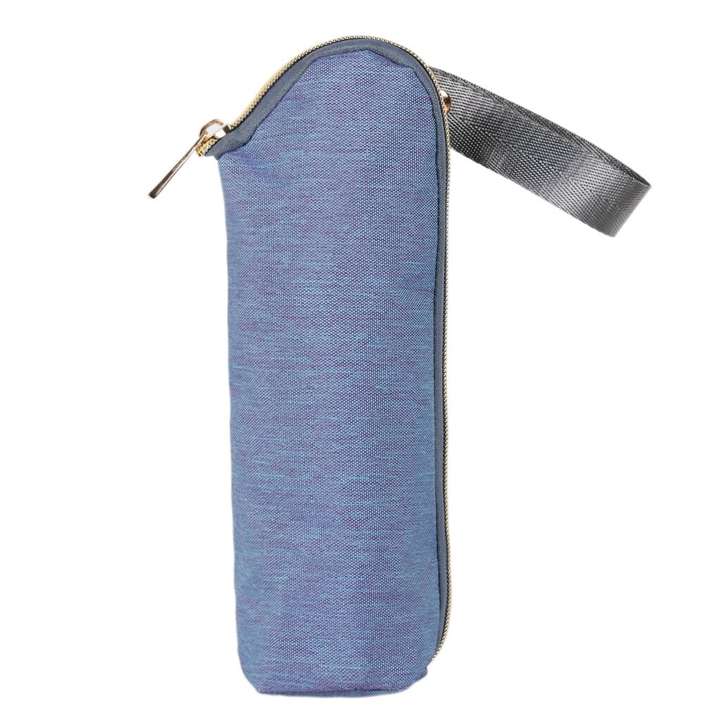 Baby kinderwagen hangende warmer tassen melk waterfles isolatie tas voor babyvoeding buiten thermosfles houder 2-6h: Blauw