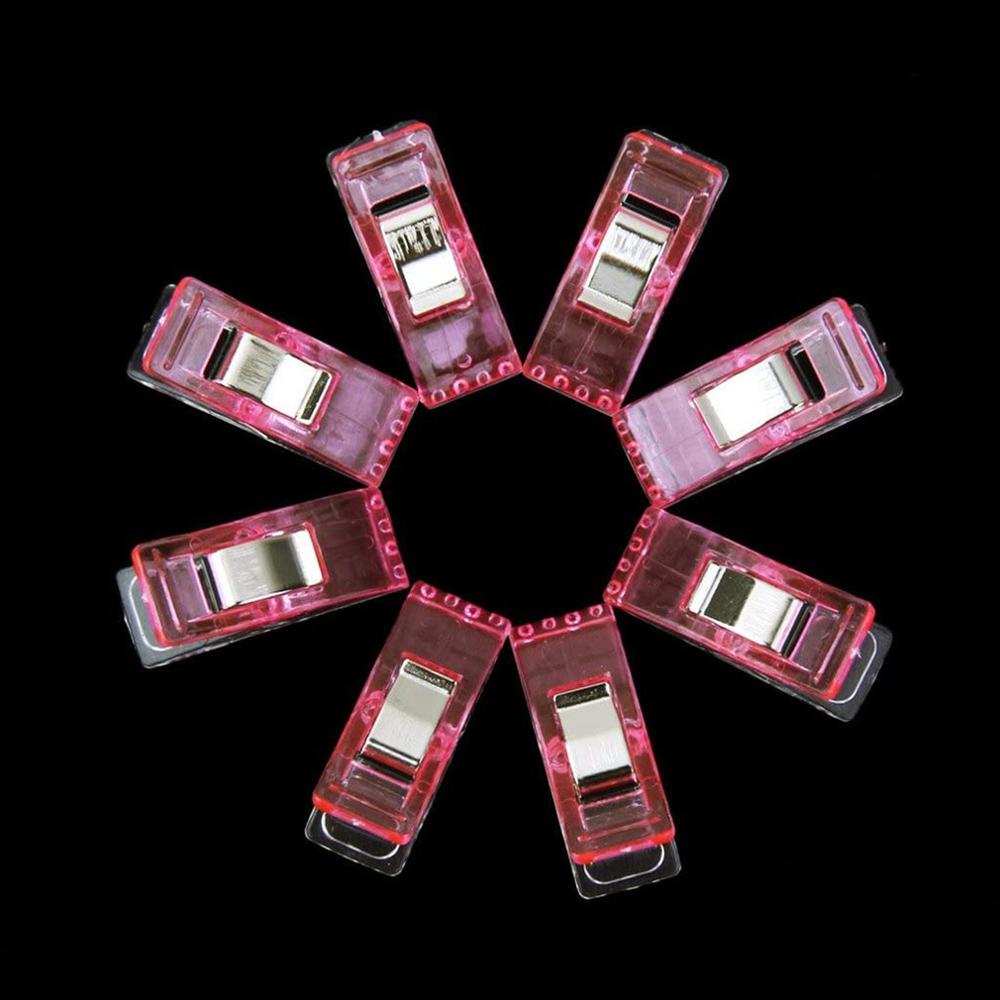 50Pcs Huishoudelijke Handgemaakte Ambachten Clip Patchwork Naaien Clips Roze Clover Wonder Plastic Clip