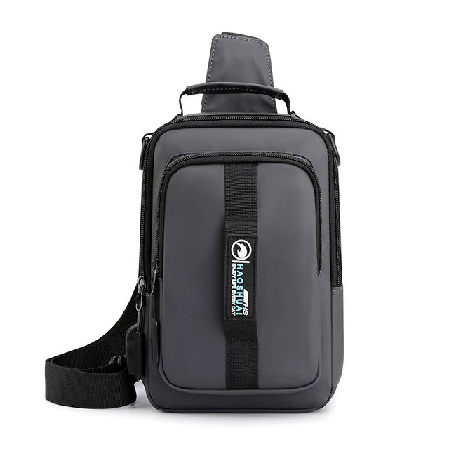 Multifunctionele Crossbody Tas Heren Usbcharging Chestpack Heuptas Mannelijke Waterdichte Korte Trip Borst Largecapacity Schoudertas: Clear