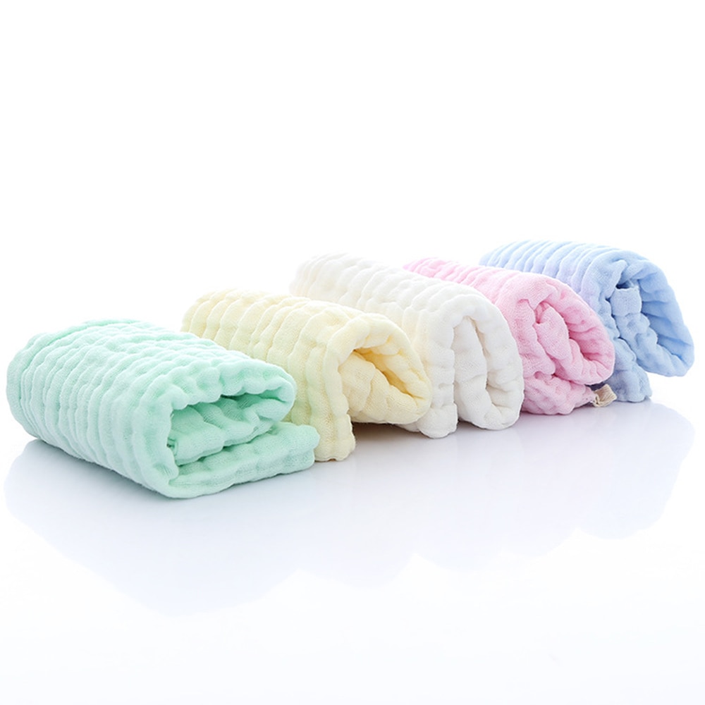 Toalla de baño suave y cómoda para bebé, paño de alimentación de baño, Natural e inofensivo, 26x26cm