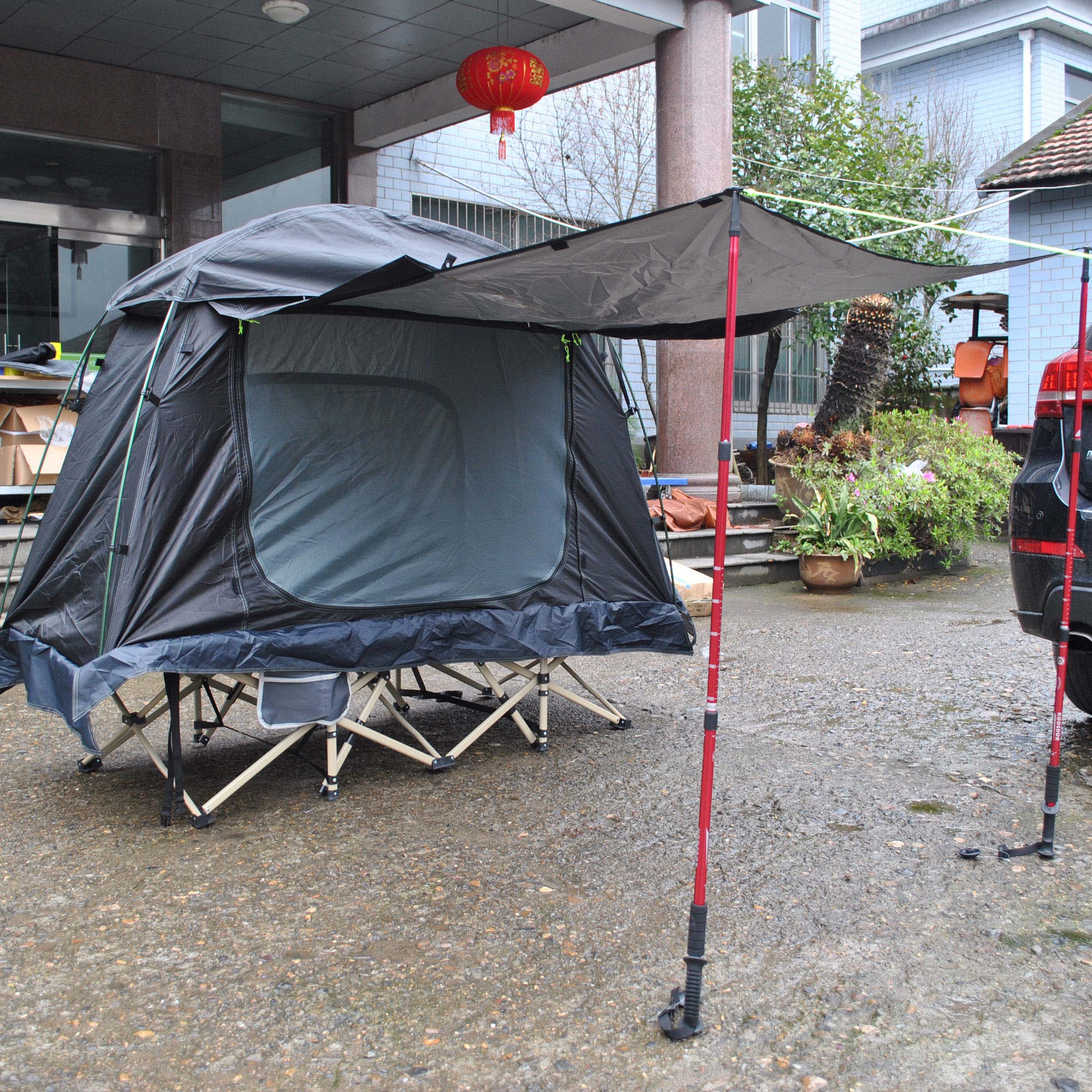 Hopfällbart campingtält med sovbädd, endast tält för 1 person, off-ground säng, sängtält, campingtält, bygga på, används ensamt