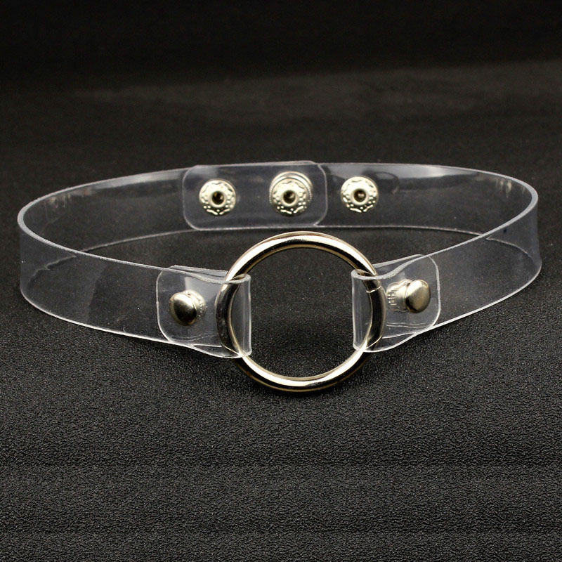 New Sereno Punk Chocker Della Collana Donne Regolabile Trasparente Del Cuore Della Collana Del Choker Gotico Delle Ragazze Del Collare Della Collana Dei Monili Delle Donne