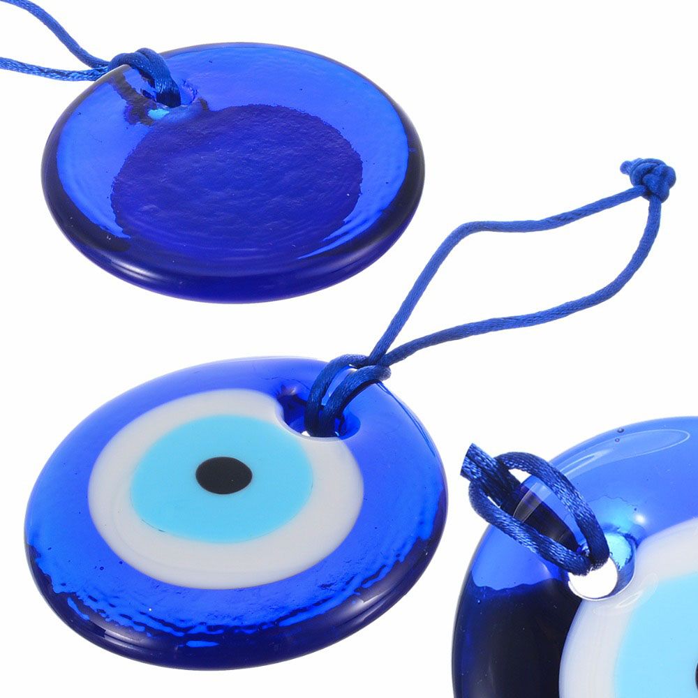 1pc blå lampwork glas tyrkisk onde øje charme vedhæng bil hjem amulet kabbalah