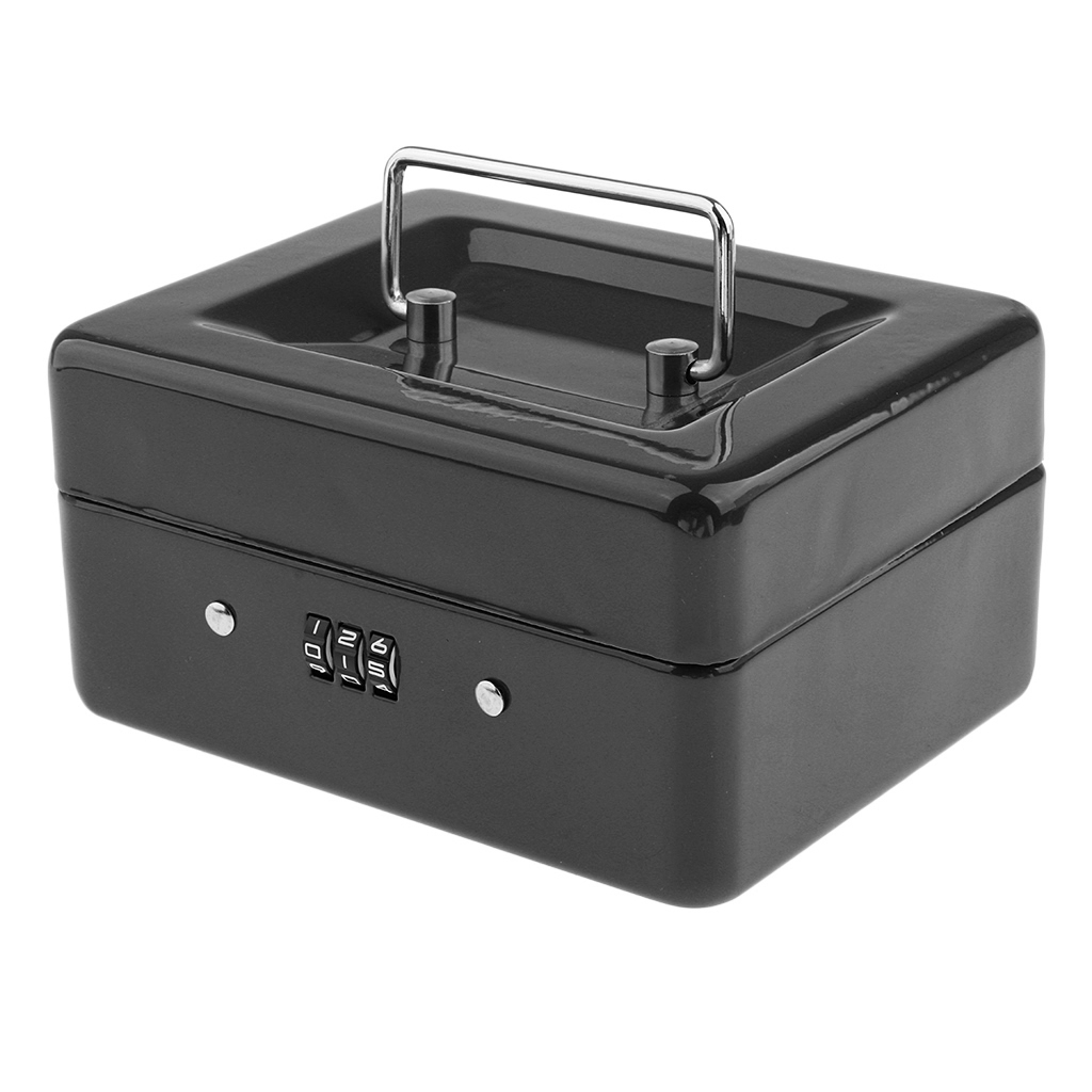 Draagbare Beveiliging Case Key Lock Box 5.9X4.7X3.1 Inch Mini Draagbare Size Reizen Anti-Diefstal: Black