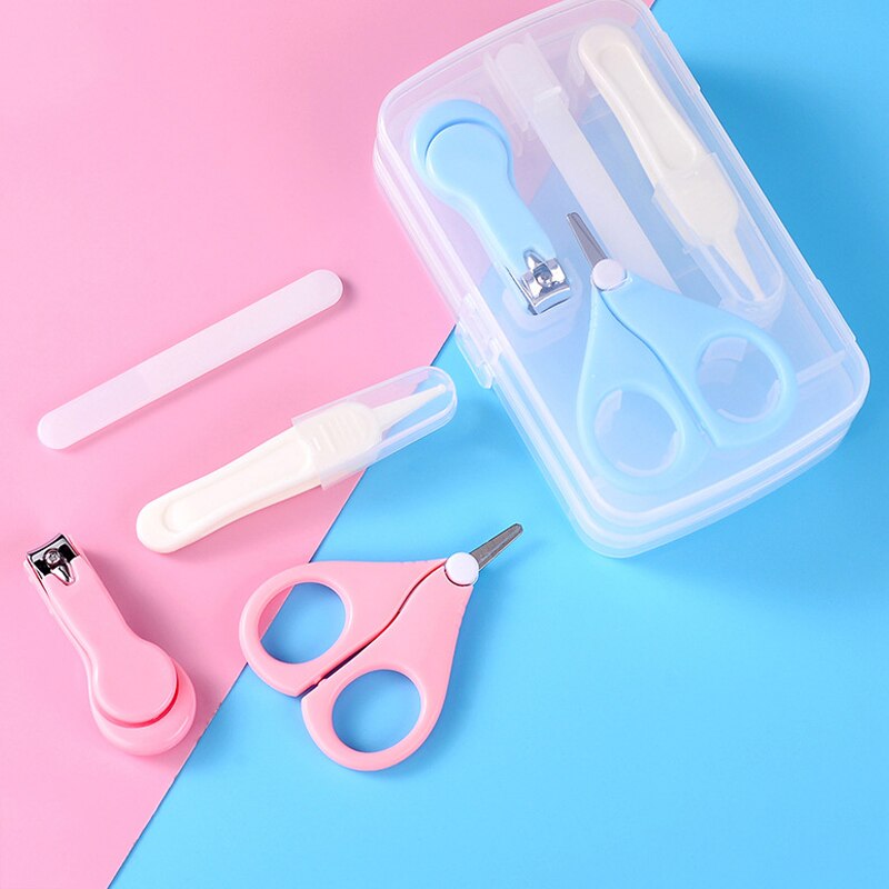 4Pcs/Set Mini Manicure Cutter Safety Multifunction Portable Short Blade Baby Care Set Nail Scissors Finger Trimmer Scissor