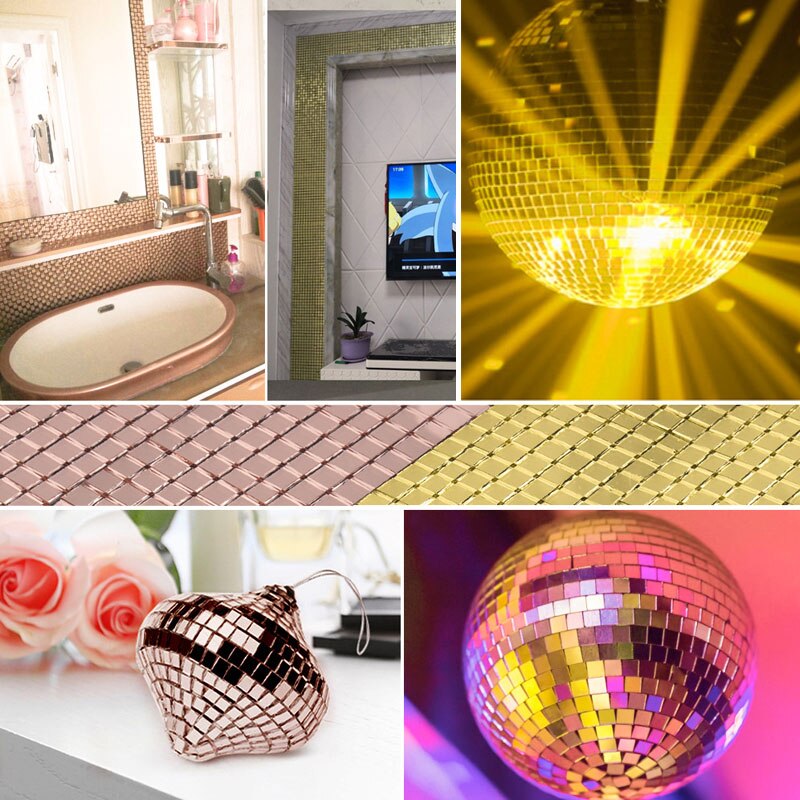 Mosaik spiegel aufkleber DIY Heimat &Ampere; Küche &Ampere; Wohnzimmer Glas Aufkleber mosaik dekoration Aufkleber fliesen spiegel aufkleber