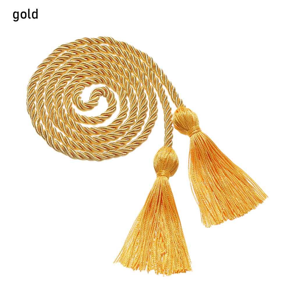 cordon de remise de diplôme pour honneur, cordon de gland en Polyester, cordon de cordon pour robe d'enterrement de vie de jeune fille, cordon de serrage pour étudiants: gold