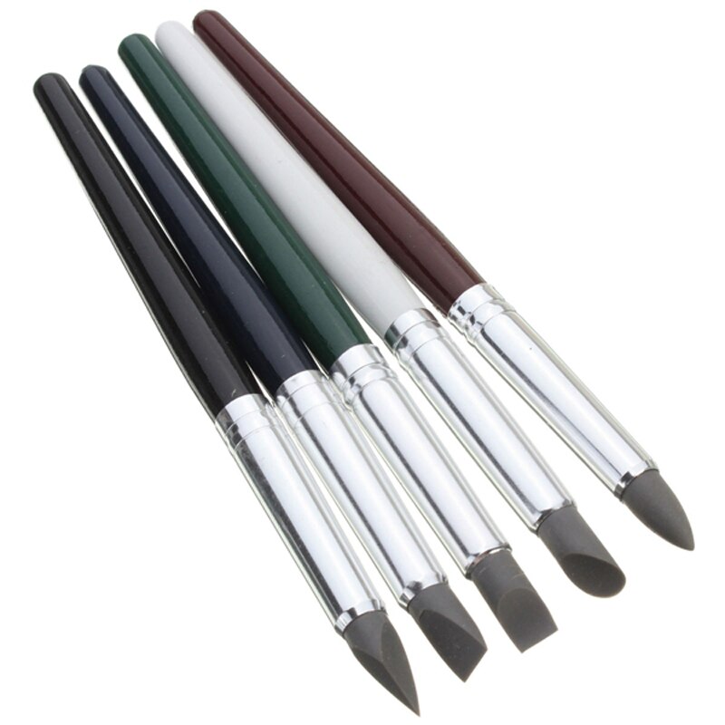 Pincéis de pintura ferramentas de argila de polímero óleo ofício escova de arte do prego escovas cerâmica conjunto de ferramentas cor escova