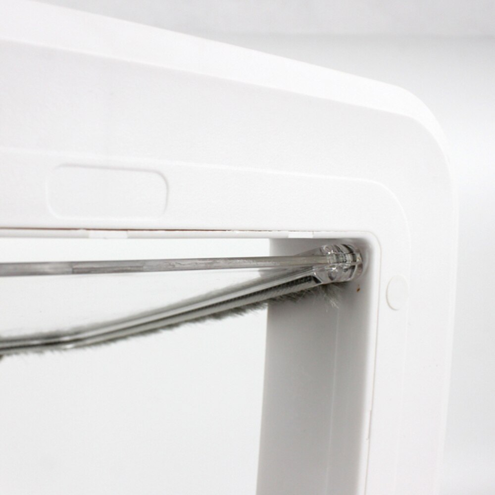 Zwierzęta wejściowe drzwi wyjściowe kot zabezpieczone drzwi otwór artykuły dla zwierząt ABS samozamykające się drzwi (biały)