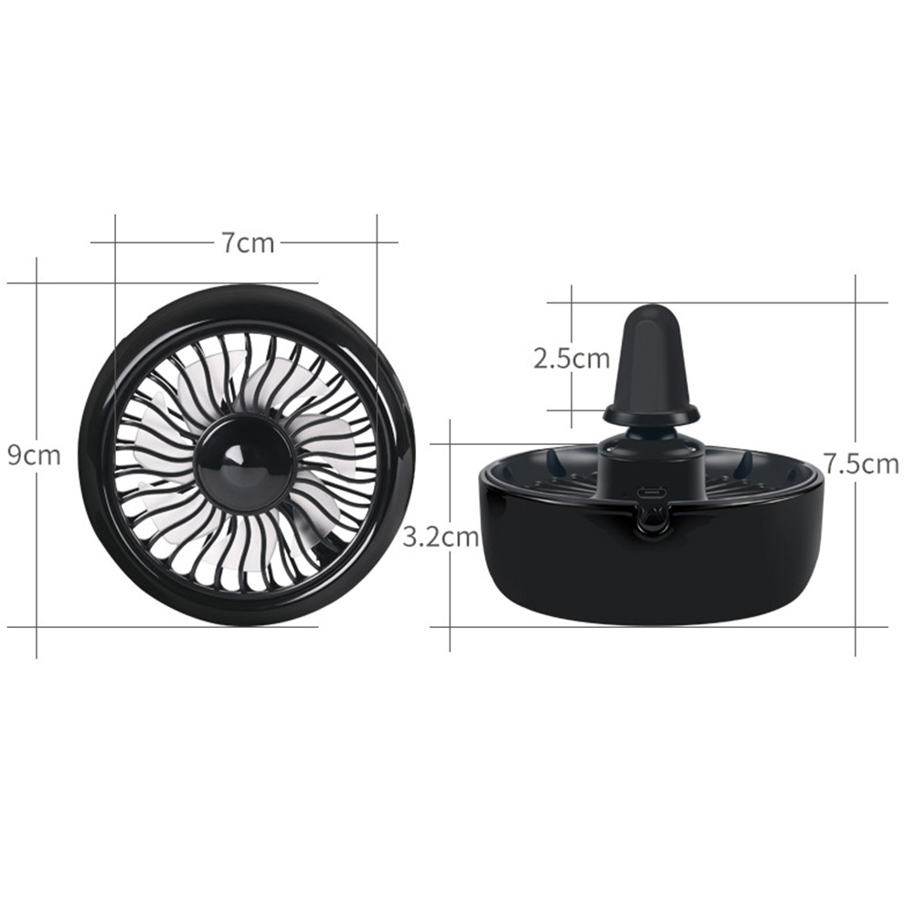 Auto Air Cooling Head Fans USB Auto Air Vent Fan 3-Speed 7-Blade Koelventilator voor 12V 24V Auto Auto SUV Voertuig