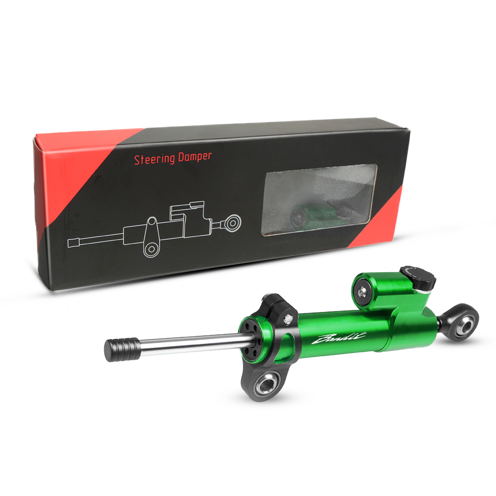 Pour SUZUKI BANDIT GSF 250 600 600S 650 650S 650N 1200 1250 Bandit universel moto CNC réglable direction amortisseur stabilisateur: Black-Green