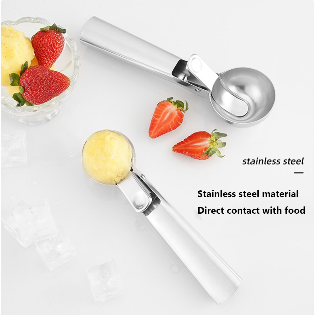 Ice Cream Scoops Stacks Stainless Steel Ice Cream Digger Non-Stick Fruit Ice Ball Maker Watermelon Ice Cream Spoon Tool