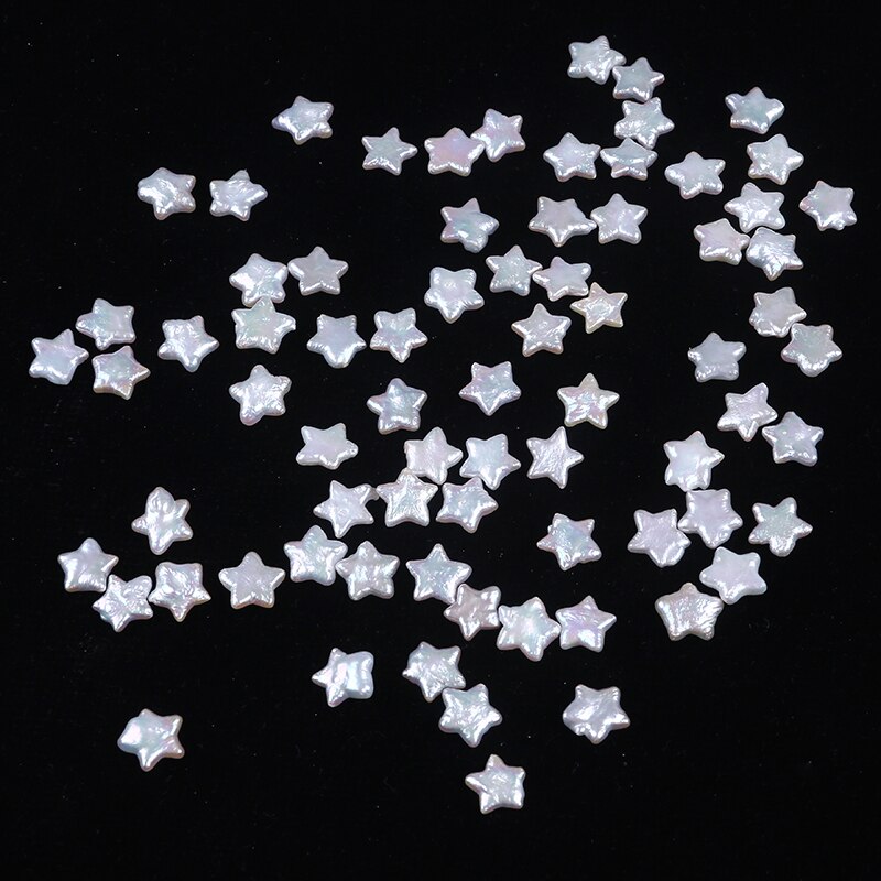12mm White Star Shape Freshwater Pearls Loose Beads