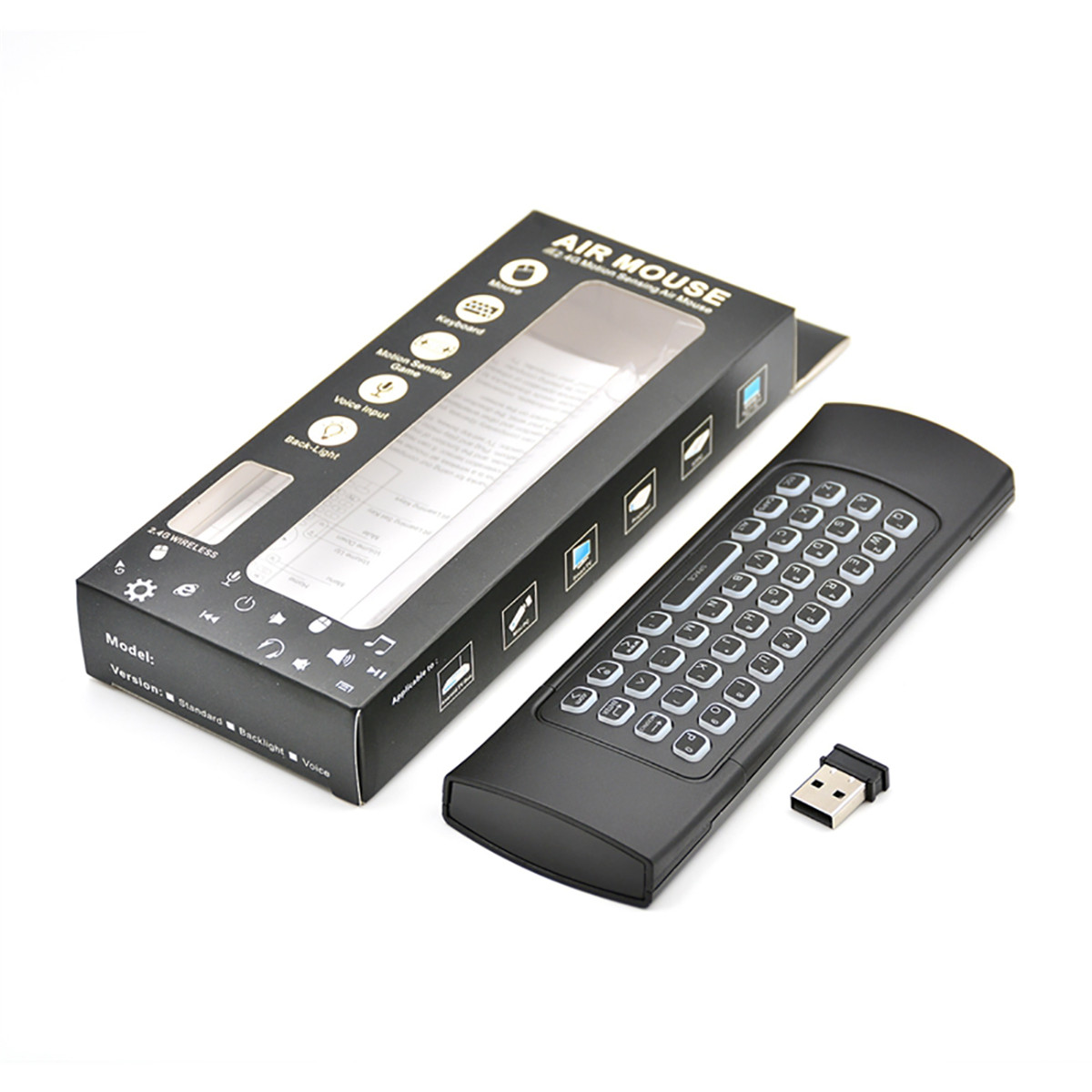 MX3 MX3-L Backlit Air Mouse T3 Smart Voice Afstandsbediening 2.4G Rf Draadloze Toetsenbord Voor X96 Mini KM9 A95X h96 Max Android Tv Box