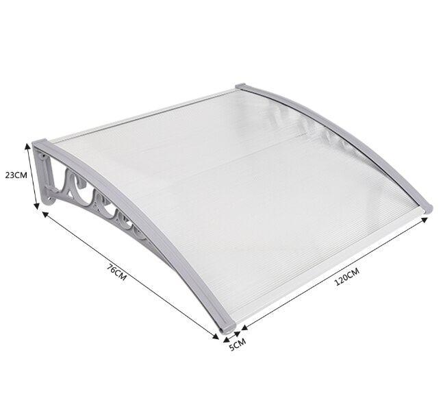 Tür Markise Regen Baldachin Aluminium Fenster Rahmen Vorne Tür Markise DIY Tür Markise Anti UV Sonne Schutz Markisen HWC: 80x120 cm