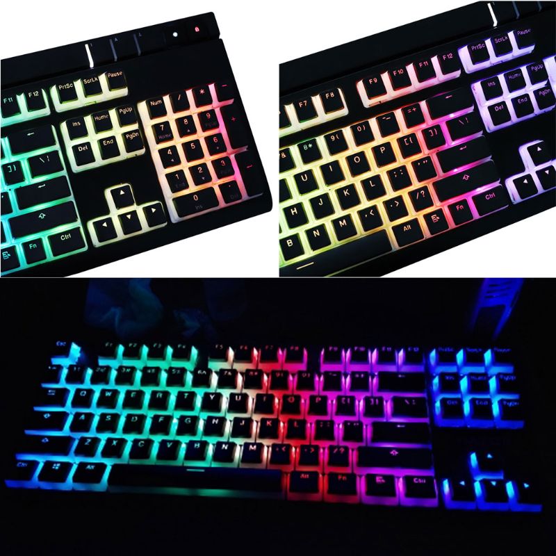 Rvb 143 Keycaps ANSI disposition PBT pouding Double peau lait tir rétro-éclairé Keycap pour Corsair K70 K65 clavier mécanique