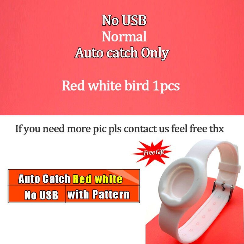 Auto Catch Automatic Reminder Bracelet Fit Interactive Figure Toy Powermon Plus for Powermon Go Plus: Auto Red White 2pcs