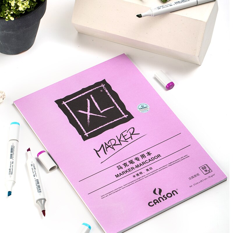 Canson Xl Marker Papers Pad 70gsm 50 Lakens Frankrijk A3 A4