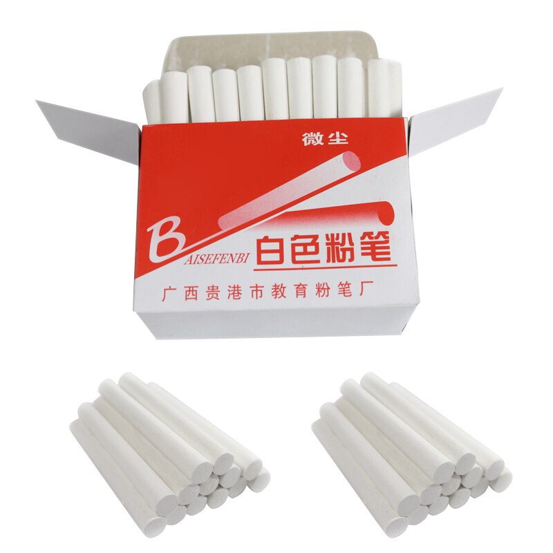 48 stuks gemengde kleuren witte krijtstiften verpakking kinderspeelplaats school kunst leer puo 88: Wit