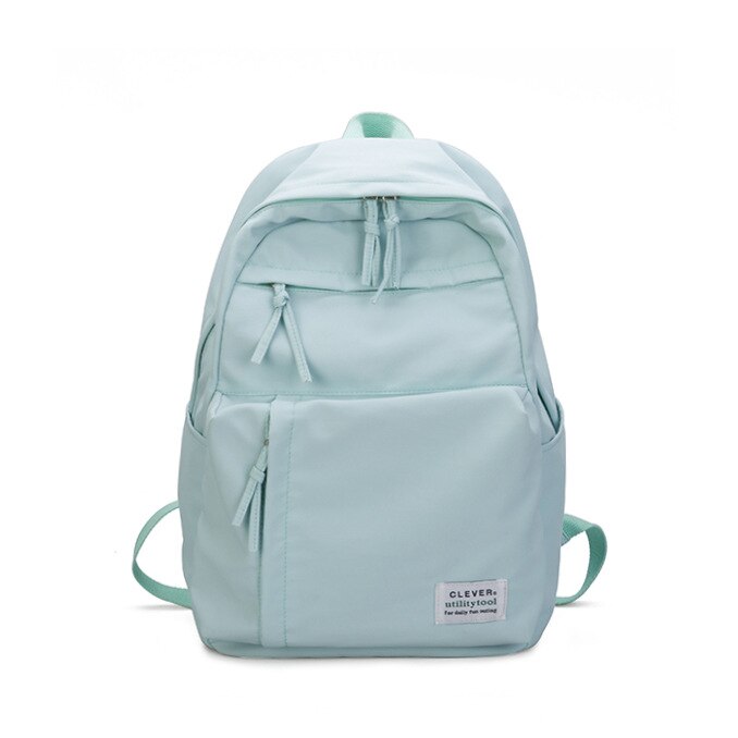 Grote Leisure Rugzak Voor Meisjes Tiener Roze Bag Pack Vrouwen College Student Nylon Waterdichte Rugzak Schooltassen Tiener Grote: Blauw