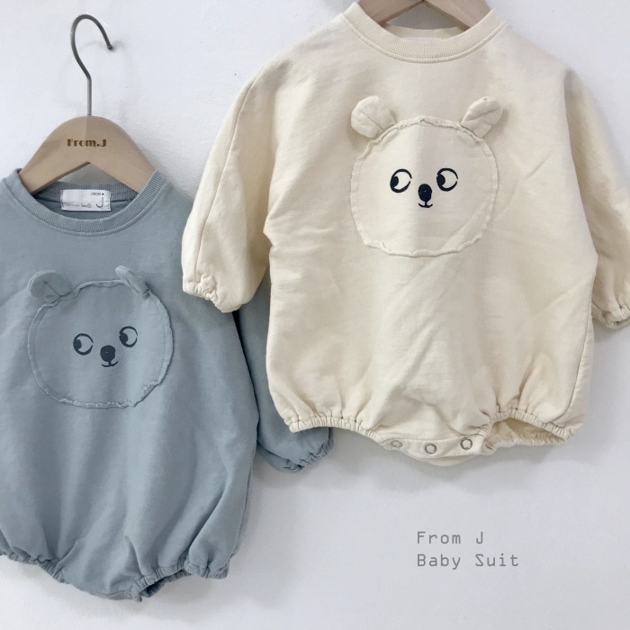 Primavera Outono urso bonito bodysuits para meninos e meninas do bebê puro algodão de manga longa macacões roupas
