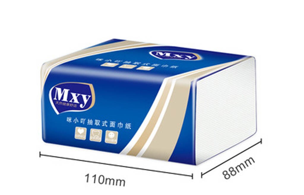 10 Bags Paper Extraction 100 Sheets 3-layers Skin-Friendly Paper Extraction Protogenesis Napkin Household Tissue Paper Non-Smell