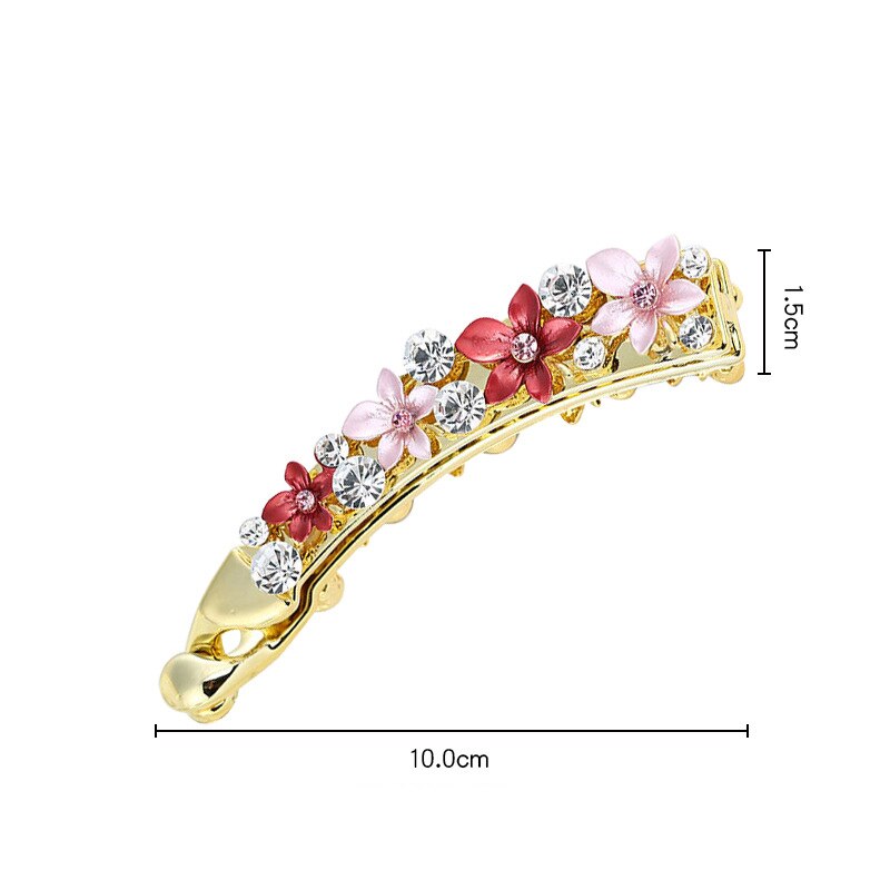 Nowe akcesoria Crystal Barrette Rhinestone spinka do włosów spinka do włosów spinka w kształcie Banana spinki do włosów dla kobiet akcesoria do włosów Hairgrip