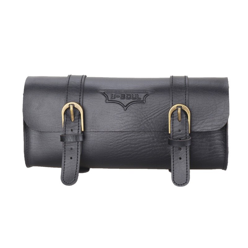 B-soul vintage fiets stuurtas fietstas zadeltas pu leren fietstas zadeltas fietstas (zwart)