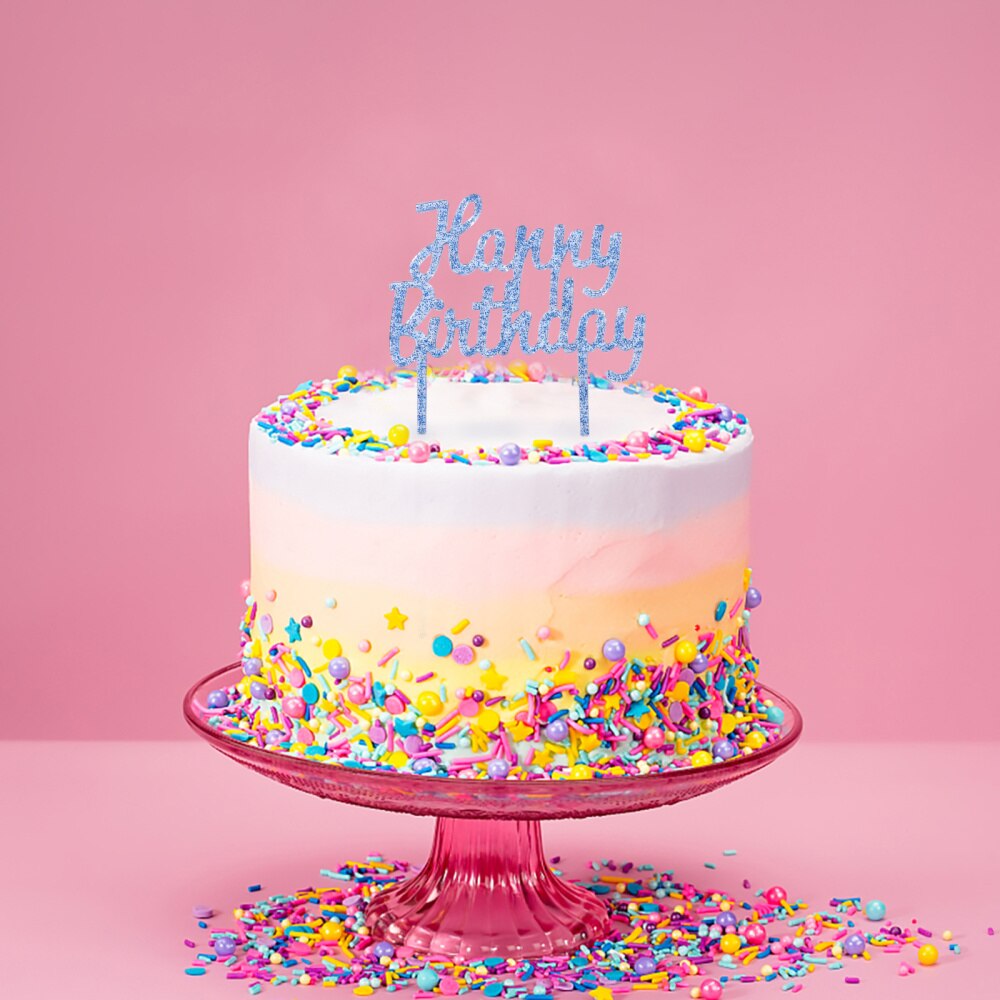 2pcs Acrylic Birthday Cake Topper Cake Decorations