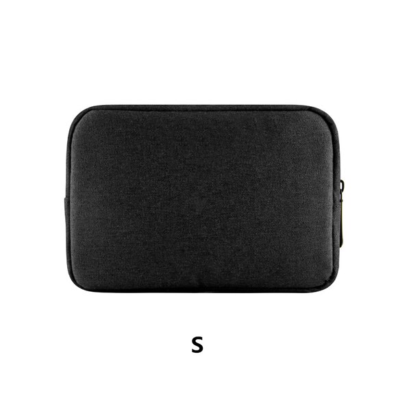 PURDORED 1pc Portatile Impermeabile USB Cavo Degli Auricolari Sacchetto di Immagazzinaggio Accessori Digitali Sacchetto Dell&#39;organizzatore Unisex Sacchetto di Trucco Sacchetto di Corsa: black S